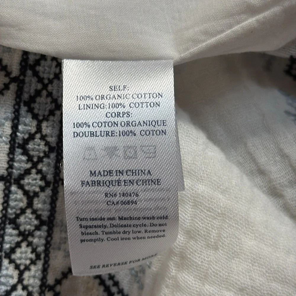 Faherty Catrina Maxi Dress NWT Organic Cotton Gauze Summer Embroidered Boho XS - Picture 14 of 15